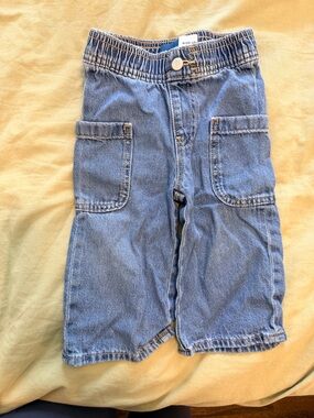 Old Navy Wide Leg Denim Cargo Jeans for Kids